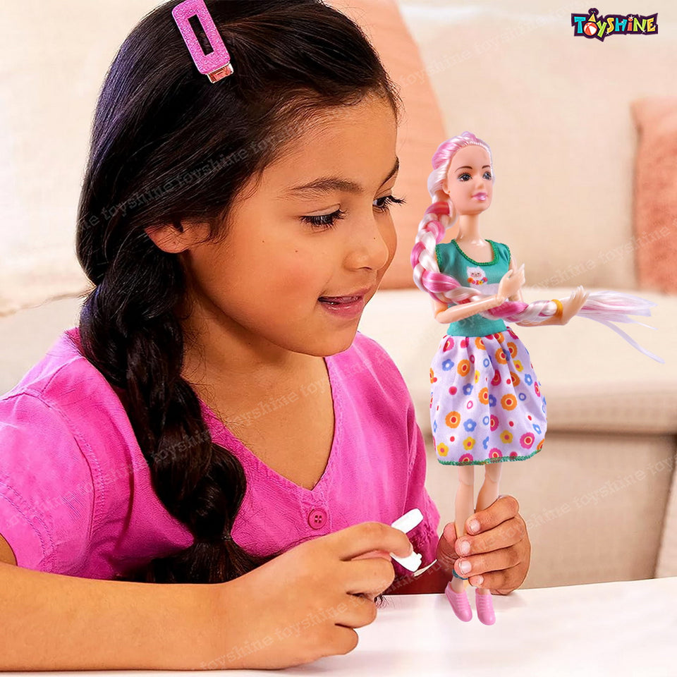 Toyshine Alia Doll with Dog Care Pretend Play Kit Toys for Kids Role Play Set for Age 3+