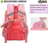 Toyshine Cloudy Unicorn High School College Backpacks for Teen Girls Boys Lightweight Bag with Pencil Pouch -Peach