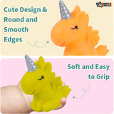 Toyshine 5 pc Floating Squeezy Cute Unicorn Bathtub Floating Squirter Toys for 1 2 3 4 Year Old Boys Girls Kids