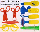 Toyshine 2 in 1 Doctor Vehicle Mini Bus Baby Ride on Cum Doctor Play 16 pc Set for Kids Age 3 +