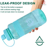 Spanker Sports Water Bottle 1.5 L / 55 OZ Half Gallon Carry Handle Big Water Jug For Sport | Ecofriendly, Plastic, Leakproof- Green
