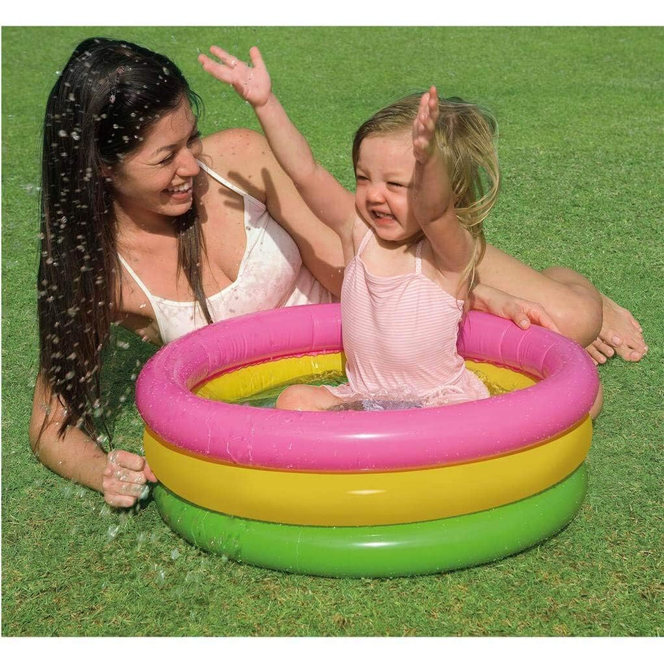 Toyshine Baby Pool Toys | 2ft. Bath Tub with 12 pc Chu Chu Squeezy Animal | Toys for 1-3 Years Indoor & Outdoor Swimming Pool for Kids