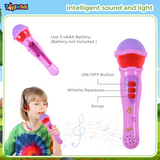 Toyshine Musical Microphone Singing Mic Toy with Lights and Clear Sound - Pink