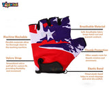 Toyshine Gym Gloves for Weight Lifting, Exercise and Crossfit for Fitness, Yoga Training, Powerlifting, Row, Cycling (Blue-RED) SSTP