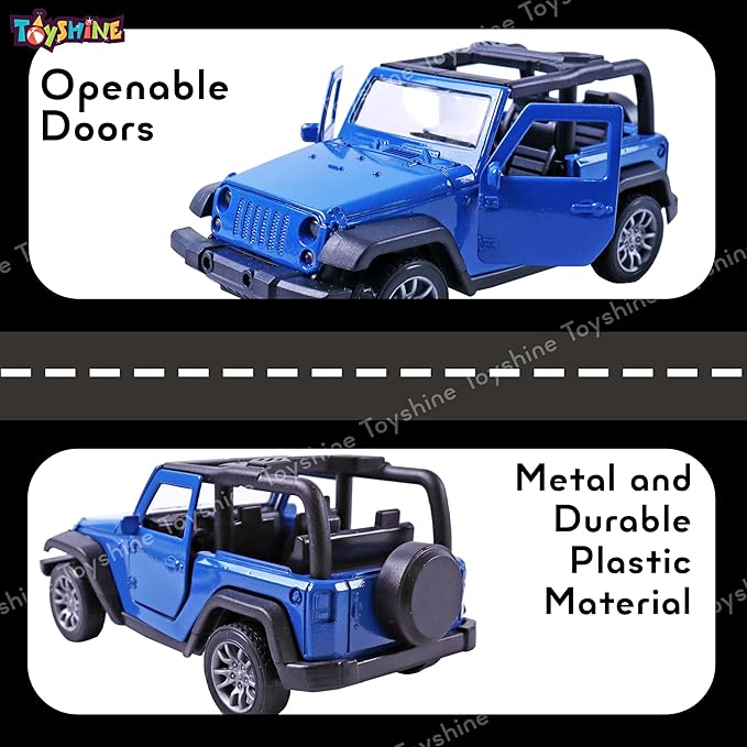 Toyshine 1:32 Scale Die Cast Thaar Model Vehicle Toy Car with Pull Back Function Along with Opening Door Feature for Kids Boy Girl 3+, Blue