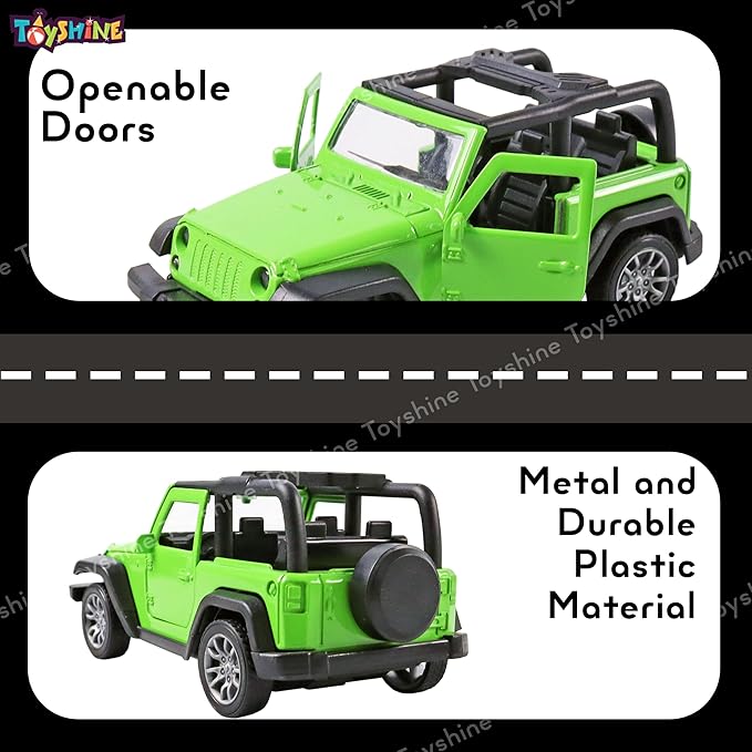 Toyshine 1:32 Scale Die Cast Thaar Model Vehicle Toy Car with Pull Back Function Along with Opening Door Feature for Kids Boy Girl 3+ Years, Green