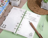 Spanker Pack of 4 Panda Theme School Supplies Portable Pocket Writing Note Book Coil Book Kids Secret Diary - Multicolor