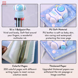 Spanker Astronaut Theme 3D Puffy Cute Notebook B6 size Diary with 10 In 1 Multicolor Pen for School Student Teens Birthday Gifts - Blue