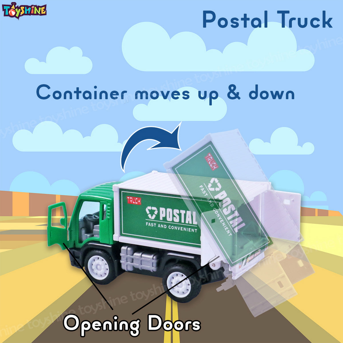 Toyshine Pack of 2 Pullback City Builder Construction Truck Vehicles E
