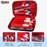 Toyshine Ball Games Theme Hardtop Pencil Case with Compartments - Kids Large Capacity School Supply Organizer Students Stationery Box - Girls Boys Pen Pouch, Basketball