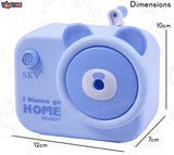 Toyshine Pack of 6 Camera Shape Manual Handheld Easy to Operate Pencil Sharpener inbuilt with Stronger Helical Blade for Kids and Artists - Purple