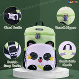 Toyshine 12" Panda Face Backpack for Kids Girls Boys Toddler Preschool Bag Casual Shoulder Daypack Bag (30cm,Green)