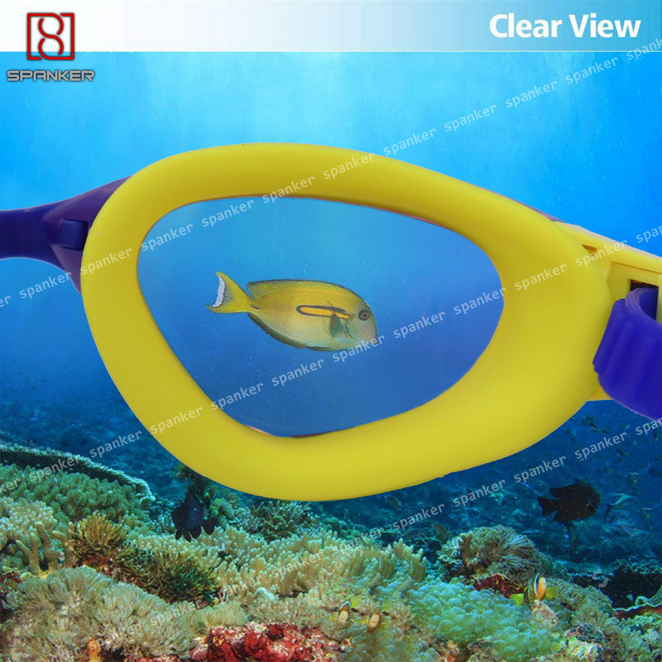 Spanker Swimming Goggles for Children Teens, Anti-Fog Anti-UV Youth Swim Glasses Leak Proof Twin (Pack of 2) Color May Vary
