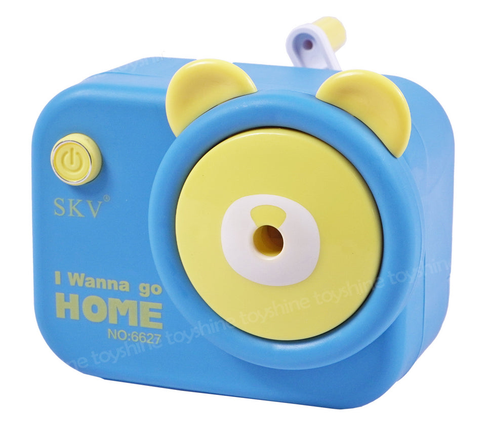 Toyshine Camera Shape Manual Handheld Easy to Operate Pencil Sharpener inbuilt with Stronger Helical Blade for Kids and Artists - Blue…