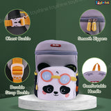 Toyshine 12" Panda Face Backpack for Kids Girls Boys Toddler Preschool Casual Shoulder Daypack Bag (30cm,Grey)