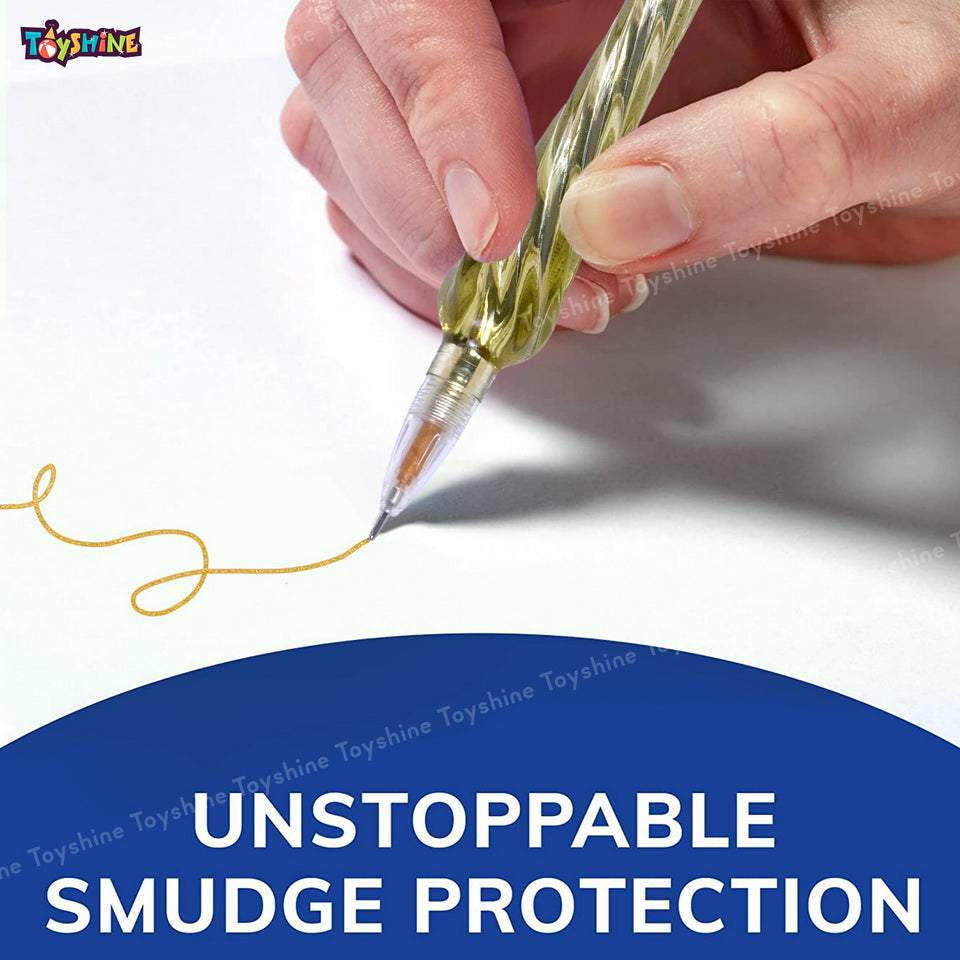 Toyshine12 Pieces Pretty Shinny Appearence Gel Ink Pens for Scrapbooking Sketching Artist Illustrating Office Stationary School Supplies Birthday Party Favor Return Gift - Multi