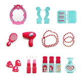 Toyshine Carry Along Dressing Table Make Up Set Beauty Table Toy with Briefcase and Accessories, Model for Girls Pretend Play Baby Toys Birthday Present 3-7 Year old