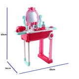 Toyshine Carry Along Dressing Table Make Up Set Beauty Table Toy with Briefcase and Accessories, Model for Girls Pretend Play Baby Toys Birthday Present 3-7 Year old