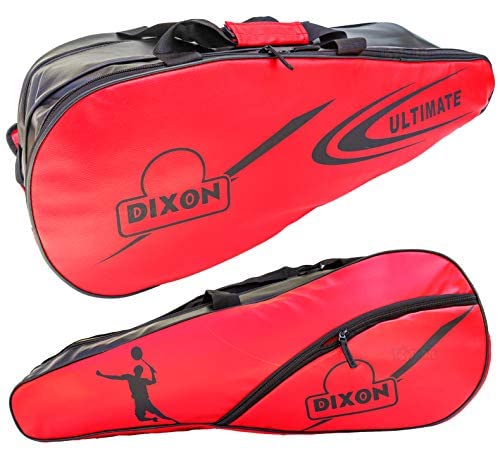 Toyshine Badminton Racket Bag,Single Shoulder Racket Bag 6 Racquet Bag,Waterproof (RED) SSTP