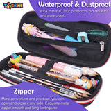 Toyshine 88 Racer Hardtop Pencil Case with Compartments - Kids Large Capacity School Supply Organizer Students Stationery Box - Girls Boys Pen Pouch- Light Green