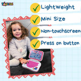 Toyshine Multifunction Contents Learning Kids Laptop Montessori Toy Child Education Game Fun and Learn Activity Children's Laptop - Pink