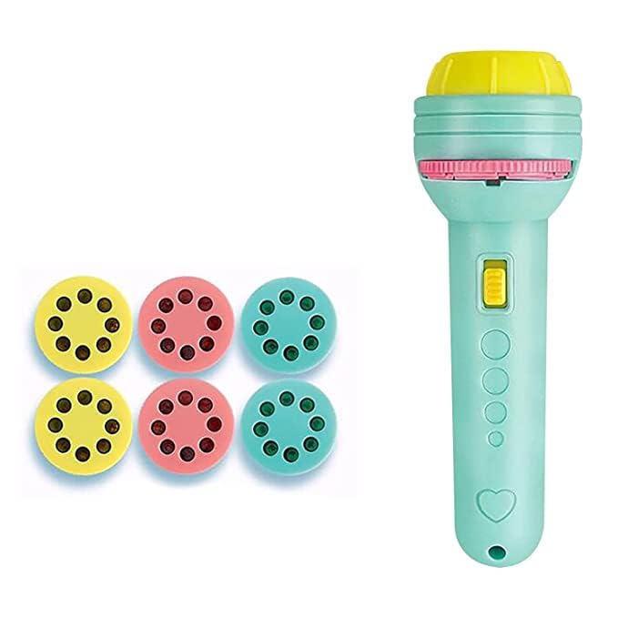 Toyshine 3 Slide Cartoon Story Projector bedtime toy for kids|Projector Flashlight Torch- 24Patterns