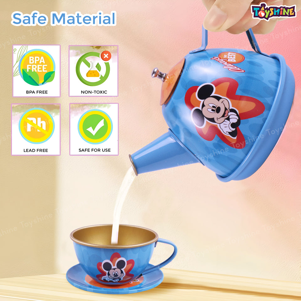 Toyshine 14 Pcs Stainless Steel Kitchen Set Tea Party Pretend Play Fun Learning Playset Toy for Kids 3+, Model D