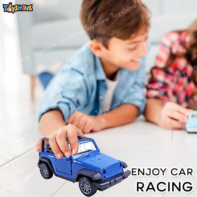 Toyshine 1:32 Scale Die Cast Thaar Model Vehicle Toy Car with Pull Back Function Along with Opening Door Feature for Kids Boy Girl 3+, Blue