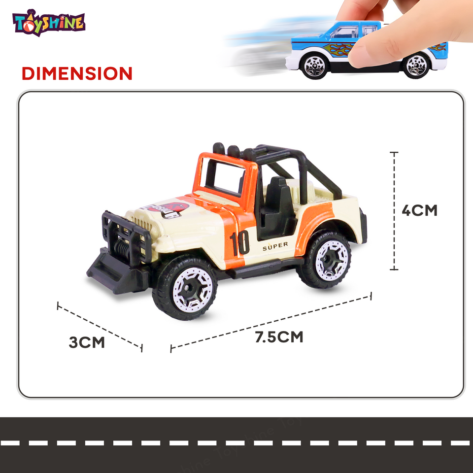 Toyshine1:64 Scale 4 Pc Free Wheel City Rescuer Diecast Kids Collectablet Vehicle Toy Set Educational Play Set Return Gift for Age 3+