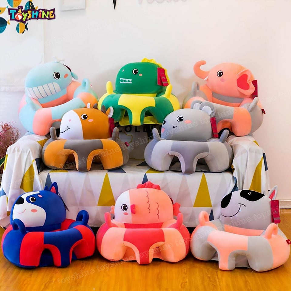 Toyshine Sofa Seat Cow Infant Sofa Cute Learning Sitting Chairs Baby Sit Up Chair Baby Bouncer Infants Floor Seat