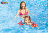 Toyshine PVC Swimming Arm Float Rings for Kids, Arm Floaties Inflatable Swim Arm Bands Floater Sleeves Swimming Rings Tube Armlets for Kids Toddlers Children 30 cm x15cm - Tiger