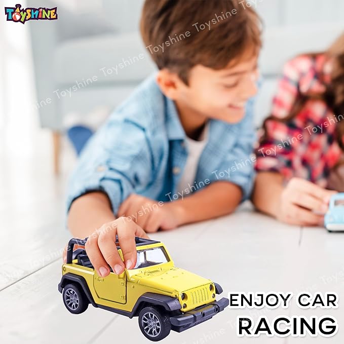 Toyshine 1:32 Scale Die Cast Thaar Model Vehicle Toy Car with Pull Back Function Along with Opening Door Feature for Kids Boy Girl 3+Years, Yellow