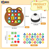 Toyshine Geometric Shape Matching Puzzle Learning Battle Interactive Educational Brainteaser Smart Games Parent Child Interactive Toys for Kids 3+