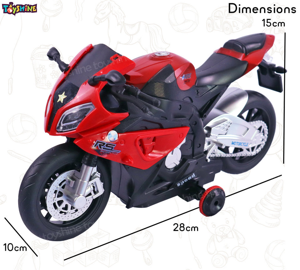 Toyshine 1:20 scale Remote Control Rechargeable 360° Spinning Action Performing Racing Motorbike Toy with Light & Sound Function for Boys Girls 5-12 Years - Red