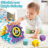 Toyshine 6 in 1 Educational Shape Sorter Baby Activity Cube Montessori Toy Gift for Babies 6-18 Months
