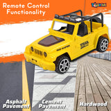 Toyshine 1:18 RC Scale Remote Control Rechargeable Wireless Toy Jeep with Lights for Kids Endless Childhood Fun Birthday Party Gift Return Gift - Yellow