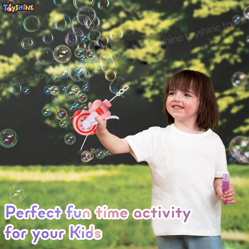 Toyshine Pack of 6 Space Theme Hand Press Bubble Toy Fan Wands Children Party Favors Outdoor & Indoor Activity for Boys Girls 3+yrs