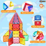 Toyshine 48 Pc Magnetic Tiles Building Block Constructing & Creative Learning Educational Toy Stem Kit for 3+ yrs