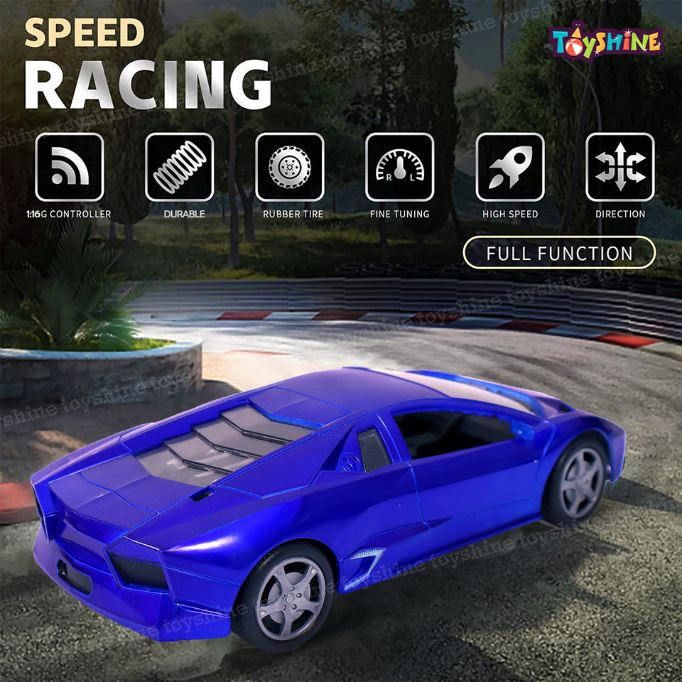 Toyshine 1:16 Sports Model Fast Wireless Remote Control Car High Simulation Car - Blue