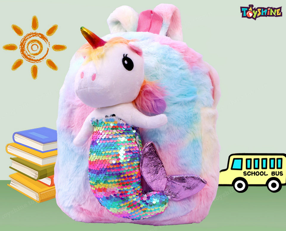 Toyshine Unicorn Plsuh Kids Backpack Bag 11,4'' Age 3+ Unicorn Gifts Girls Boys Ideal for Birthday, Travel, Perfect Companion- M2