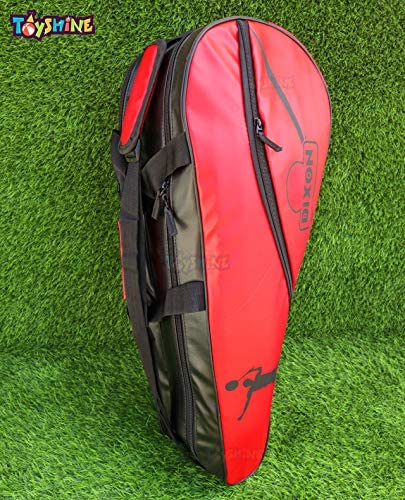 Toyshine Badminton Racket Bag,Single Shoulder Racket Bag 6 Racquet Bag,Waterproof (RED) SSTP