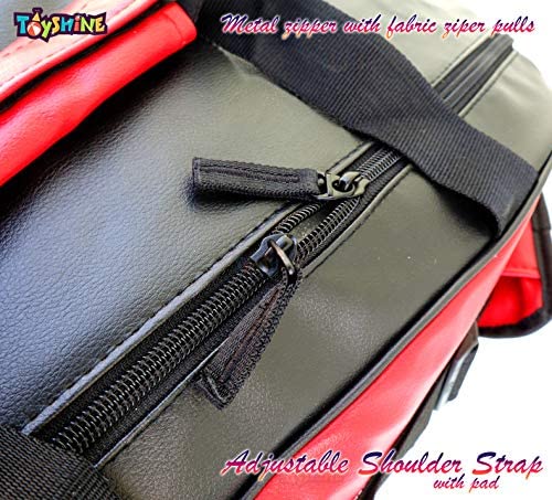 Toyshine Badminton Racket Bag,Single Shoulder Racket Bag 6 Racquet Bag,Waterproof (RED) SSTP