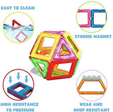 Toyshine 126 Pcs Plastic Magnetic Tiles with Container, Building Blocks Construction Set Educational Stacking Toys - Indian