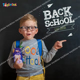 Toyshine Teddy Space Compact Hardtop Pencil Case with Multiple Compartments - Kids School Supply Organizer Students Stationery Box - Girls Boys Pen Pouch- Blue