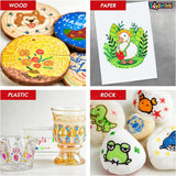 Toyshine 48 Pack Acrylic Paint Markers For Rock Wood Canvas Glass Ceramic Plastic Metal Stone Painting DIY Crafts Making Art and Craft Supplies