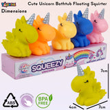 Toyshine 5 pc Floating Squeezy Cute Unicorn Bathtub Floating Squirter Toys for 1 2 3 4 Year Old Boys Girls Kids