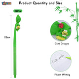 Toyshine 12pc Insect on Leaf Design Gel Pens | Cute Fancy Fine Point Pen for Office Stationary School Supplies Birthday Party Favor Return Gift