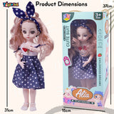 Toyshine Cute Alia Doll Super Wash Cleaning Play Toy Set with Movable Hands and Joints Pretend Play Kit Toys for Kids Role Play Set for Age 3+