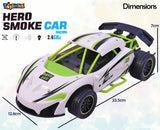 Toyshine Rechageable Hero Smoke Mist Spray Racing Runner Car Toys 2.4 GHz with LED Light and Sound Electric Toy for Kids