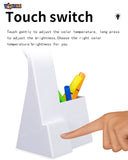 Toyshine Double Head Rechargeable Eye Caring 3 Mode Touch Control Foldable and Portable LED Table Lamp with Pen Stand for Kids Home Office